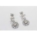 Traditional dangle women designer earring 925 sterling silver pearl stone C 419